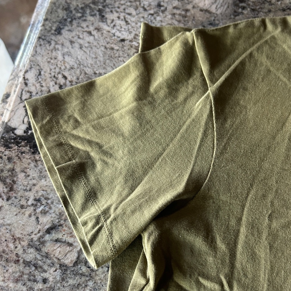 MADEWELL NWT Nordstrom Olive Green TShirt Dress- Size L COMFY but stylish NEW - Picture 4 of 6